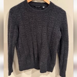 100% Cashmere Sweater, Dark Gray